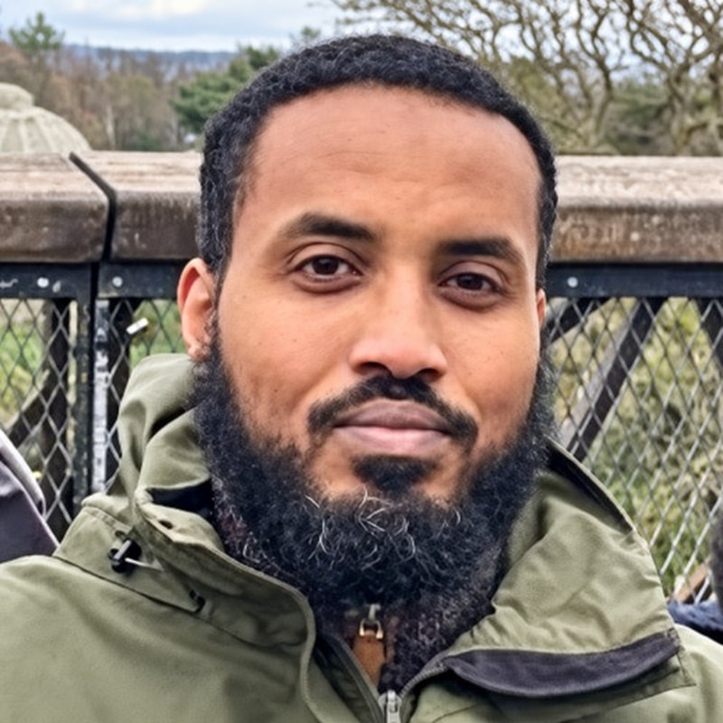 Hamsa Jama outdoors in London
